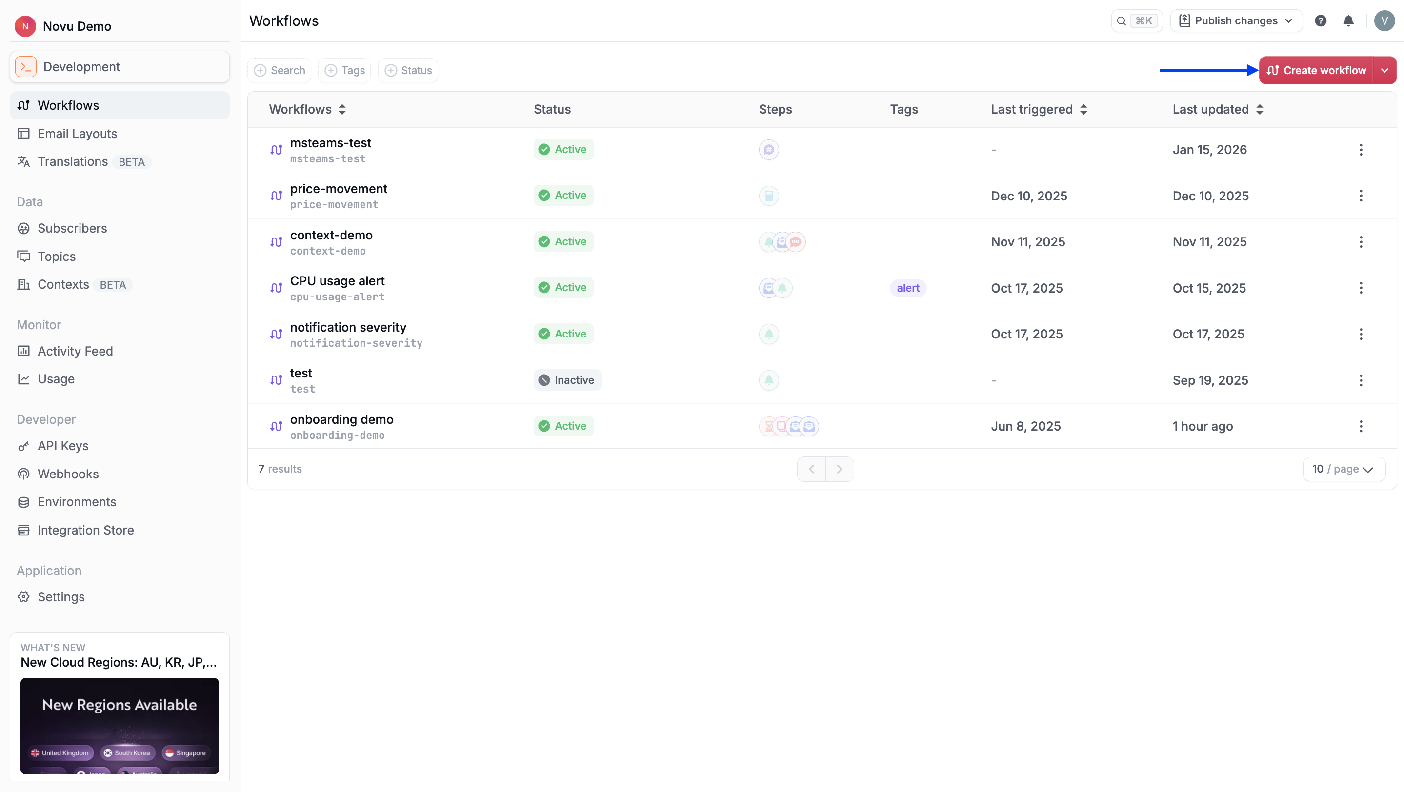 Create a workflow