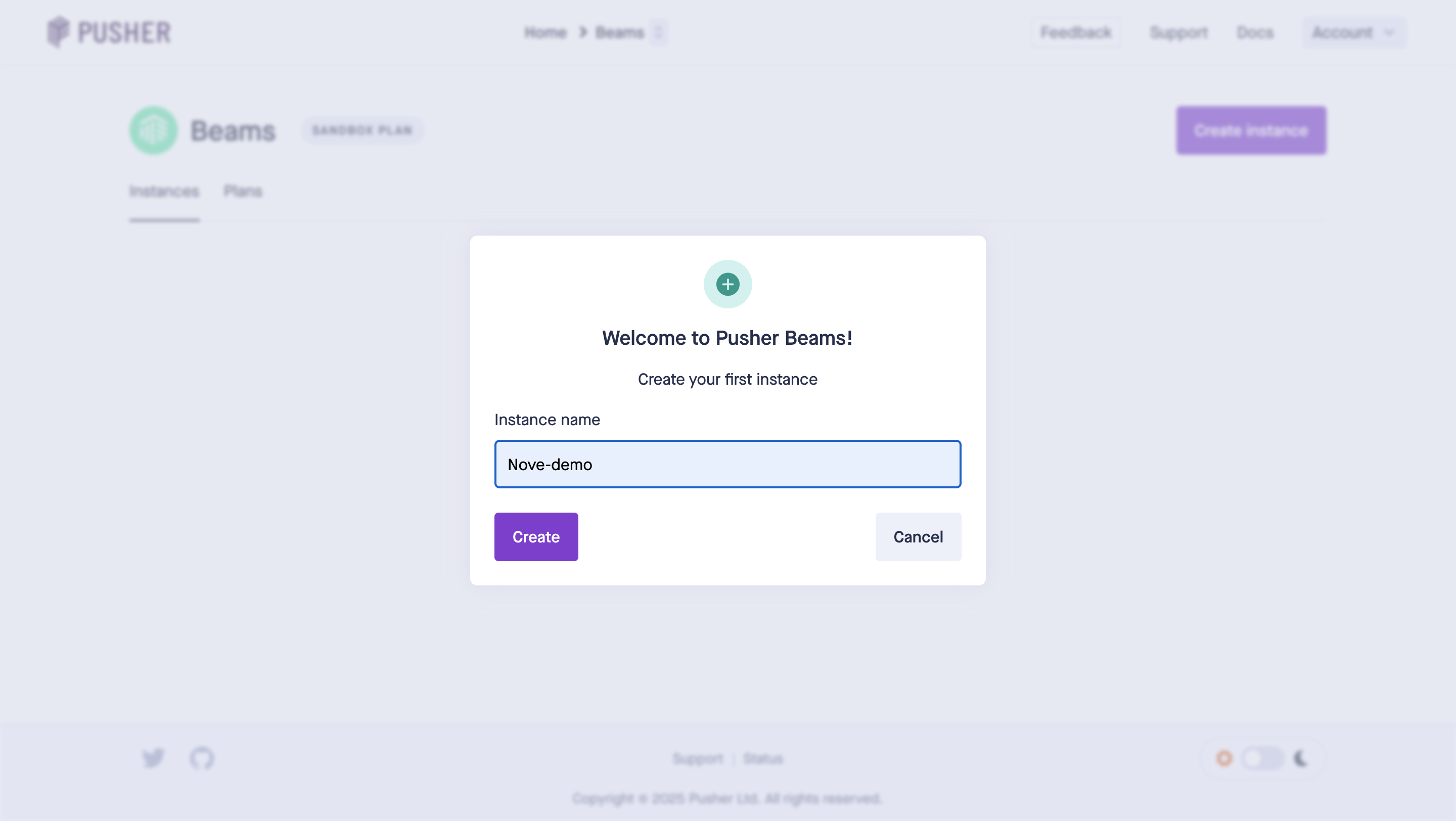 Create instance